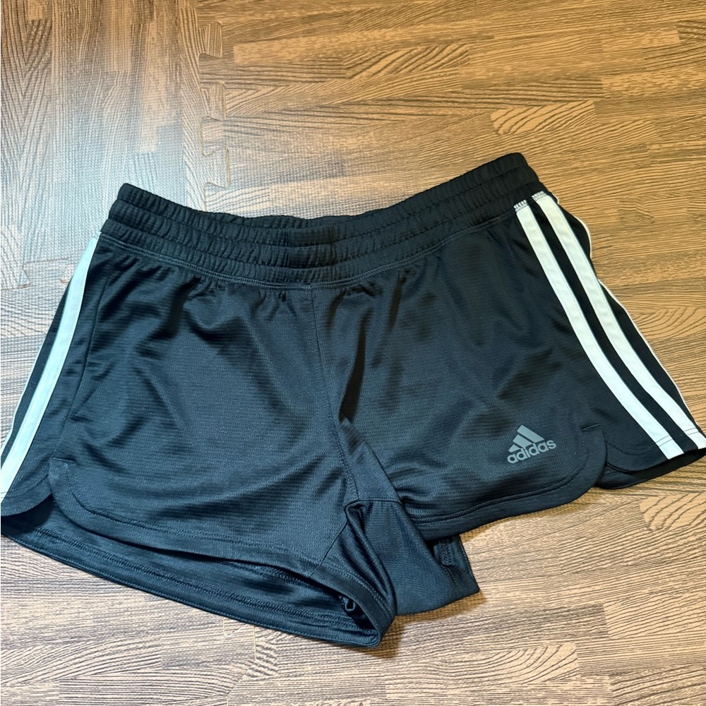 Adidas Women's Black and White Athletic Shorts